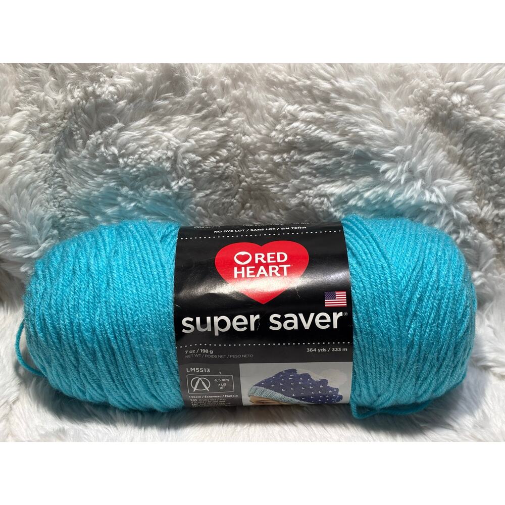 Red Heart Super Saver Yarn-Turqua, E300-0512  CO:7365 New